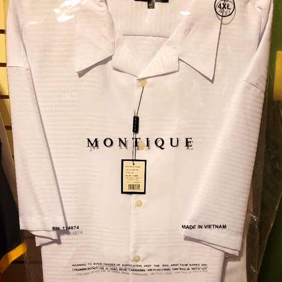 BIG & TALL 2PC SHORT SLEEVE LEISURE SUIT - Picture 1 of 4